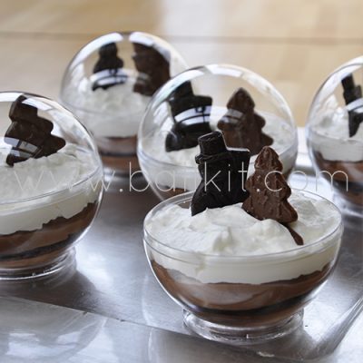 Bulles contact alimentaire mousse au chocolat