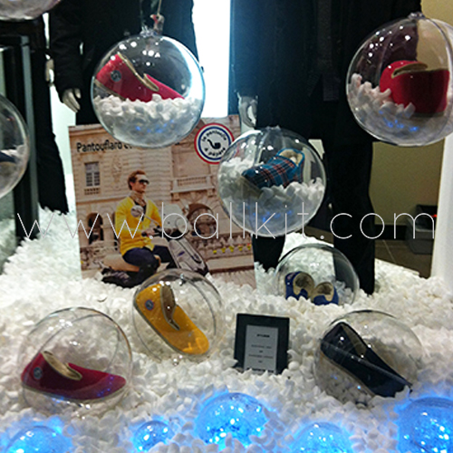 Photo bulles et boules transparentes display à garnir